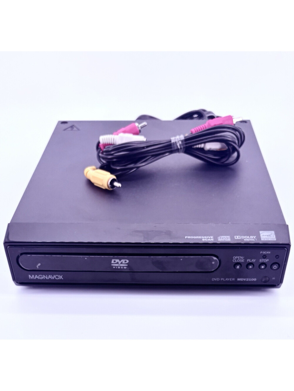 Magnavox MDV2100/F7 DVD Player Black Progressive Scan W/ Remote TESTED WORKS